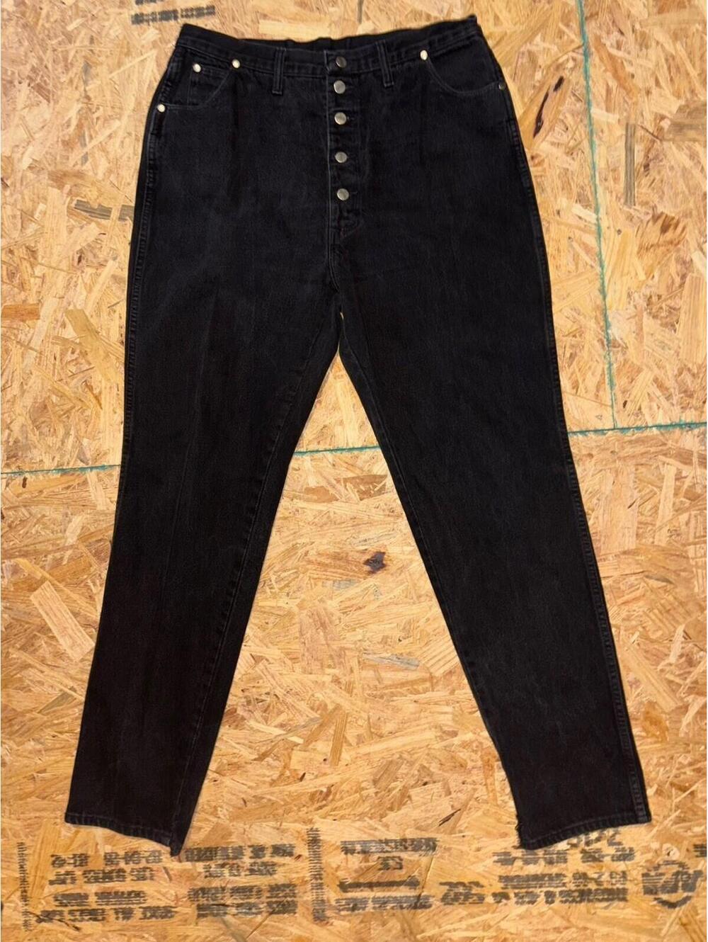 Wrangler Women’s Black Button Fly Jeans Size 19/20 x34 High Rise